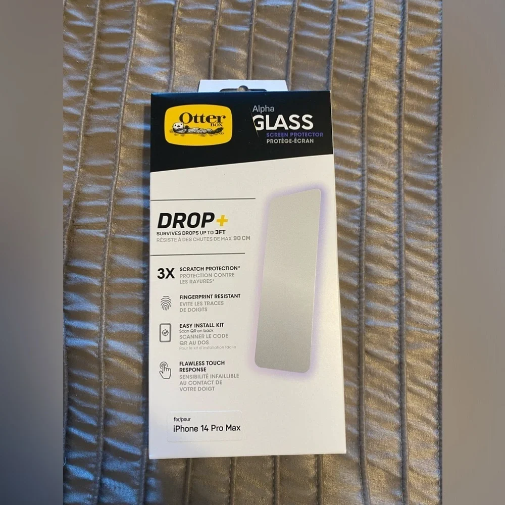 NEW - OtterBox ALPHAGLASSSERIES ANTIMICROBIAL ScreenProtector -iPhone 14 Pro Max